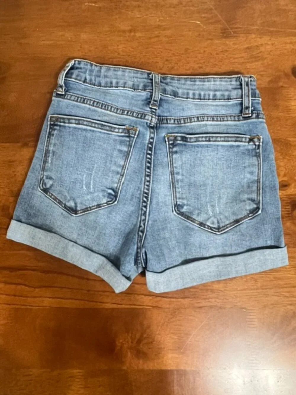 Womens Distressed Denim Shorts